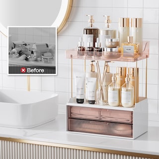 Foto 7 | Foto 7 | Organizadores Y Almacenamiento De Baño Delamu De 2 Niveles Y 2 Cajones - Venta Internacional.