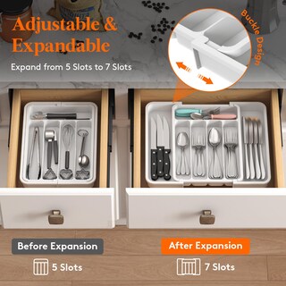 Foto 3 | Foto 3 | Organizador Para Utensilios Lifewit Silverware, Expandible, Blanco - Venta Internacional.