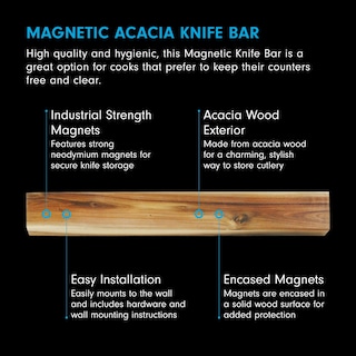 Foto 2 | Foto 2 | Barra Magnética Para Cuchillos Messermeister Madera De Acacia 45 Cm - Venta Internacional.