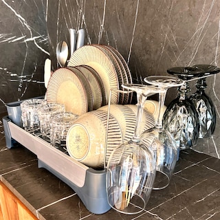 Foto 4 | Foto 4 | Escurridor de Trastes Expandible con Drenaje Automático Organizador de Cocina Modulable Soporte para Copas y Cubiertos