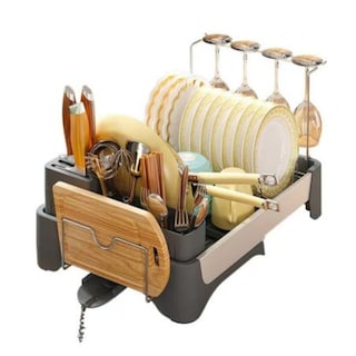 Foto 6 | Foto 6 | Escurridor de Trastes Expandible con Drenaje Automático Organizador de Cocina Modulable Soporte para Copas y Cubiertos