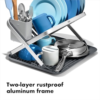 Foto 3 | Foto 3 | Estante Para Secar Platos Oxo Good Grips De Aluminio De 2 Niveles Con Escurridor - Venta Internacional.