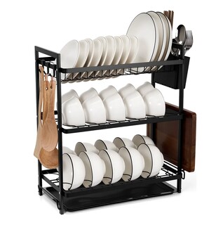Foto 4 | Foto 4 | Escurridor De Platos De 3 Niveles Con Bandejas De Extraíbles Negro