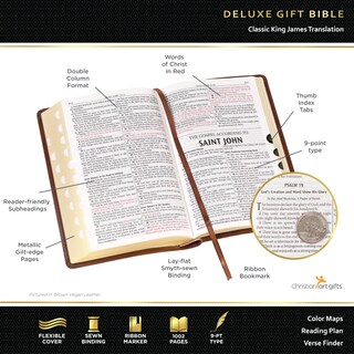 Foto 2 | Foto 2 | Biblia Christian Art Gifts KJV Holy Deluxe Gifts de Piel Sintética - Venta Internacional