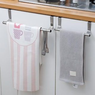 Foto 4 | Foto 4 | Toallero Ajustable Sobre La Puerta De Acero Inoxidable Para Clóset De Cocina, Estante De Toalla Expandible Universal Para Puerta