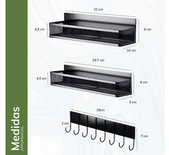 Foto 4 | Foto 4 | Especiero Xtellar 3 Niveles Negros