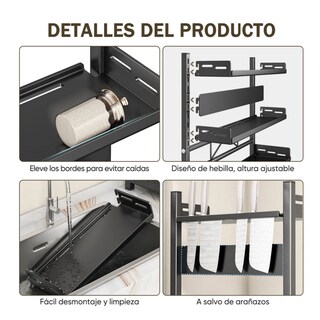 Foto 5 | Foto 5 | Estante De Cocina Para Almacenar Especias Para La Nevera Lab.g Negro