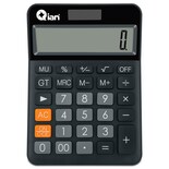 Calculadora De Escritorio Qian Qyd-164ec-03 Pantalla Lcd 12 Digitos Doble Fuente De Energía Uso Profesional Antideslizante