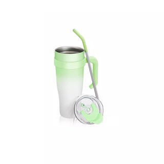 Foto 1 | Foto 1 | Vaso Con Popote Termos Acero Inoxidable Recipiente Eo Safe Imports Esi-15213 Verde