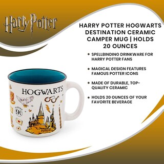Foto 7 | Foto 7 | Taza Camper Silver Buffalo Harry Potter Hogwarts, 600 Ml - Venta Internacional.