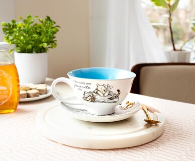 Foto 6 | Foto 6 | Taza De Té Y Platillo Silver Buffalo Disney Winnie The Pooh - Venta Internacional.