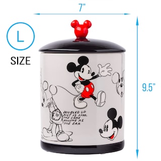 Foto 3 | Foto 3 | Tarro Plateado Para Galletas Con Diseño Vintage De Mickey Mouse Buffalo Disney - Venta Internacional.