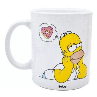 Foto 3 | Foto 3 | Taza Grande Cafe Disney Homero Simpson Cerámica Belug 480 Ml, Color Blanco
