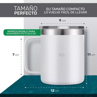 Foto 2 | Foto 2 | Taza Para Café - Doble Capa Antiderrame Multifuncional Eo Safe Imports Esi-11436-1 Blanco