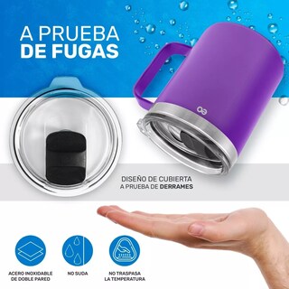 Foto 4 | Foto 4 | Taza Para Café - Doble Capa Antiderrame Multifuncional Eo Safe Imports Esi-11434-1 Purpura