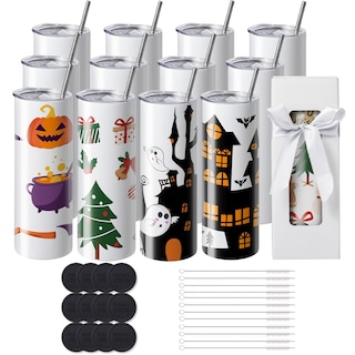 Foto 1 | Foto 1 | Vasos De Sublimación Vevor Skinny Straight X12 De Acero Inoxidable, 20 Onzas - Venta Internacional.
