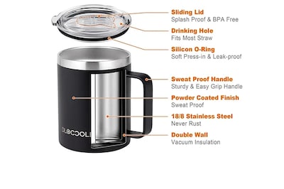 Foto 5 | Foto 5 | Xtellar Vaso Térmico Premium De Acero Inoxidable 12 Oz – Innovador Thermos Portátil Para Café