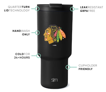 Foto 2 | Foto 2 | Vaso Sencillo Y Moderno De La Nhl Chicago Blackhawks, 900 Ml - Venta Internacional.