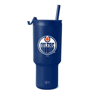 Foto 1 | Foto 1 | Vaso Para Aceites Edmonton De La Nhl Simple Modern, 900 Ml, Con Tapa Y Pajita - Venta Internacional.