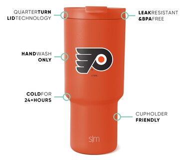 Foto 2 | Foto 2 | Vaso Simple Modern De La Nhl Philadelphia Flyers, 900 Ml - Venta Internacional.