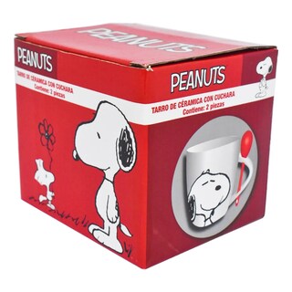 Foto 5 | Foto 5 | Taza Para Cafe C/cuchara Snoopy Peanuts Ceramica 440ml Lab.g Blanco