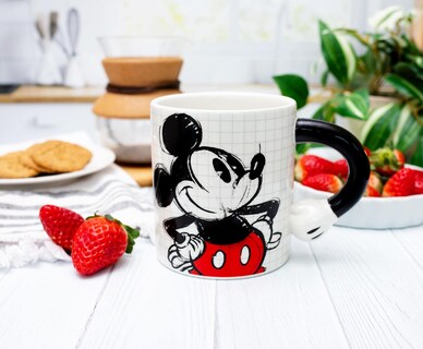 Foto 4 | Foto 4 | Taza De Cerámica Plateada Con Forma De Mickey Mouse Con Forma De Búfalo 600 Ml Mango - Venta Internacional.