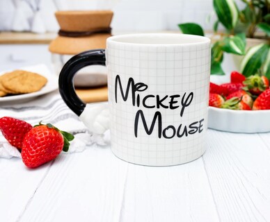 Foto 5 | Foto 5 | Taza De Cerámica Plateada Con Forma De Mickey Mouse Con Forma De Búfalo 600 Ml Mango - Venta Internacional.
