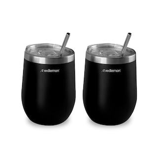 Foto 1 | Foto 1 | Vaso Térmico para Café y Vino de Acero Inoxidable/ 2 pz color Negro