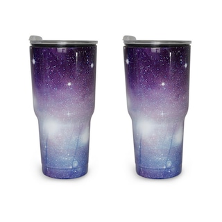 Foto 1 | Foto 1 | 2 Piezas Termo Vaso Para Bebidas De 30oz Galaxia Acero Inoxidable De Doble Pared Galaxia Azul
