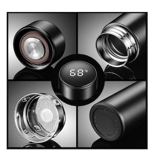 Foto 3 | Foto 3 | Termo De Acero Inoxidable Digital De 500ml Acero Eo Safe Imports Esi-373 Negro