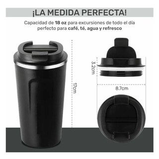 Foto 2 | Foto 2 | Termo Con Tapa Acero Inoxidable Eo Safe Imports Esi-3262 color Negro