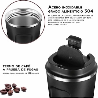 Foto 3 | Foto 3 | Termo Con Tapa Acero Inoxidable Eo Safe Imports Esi-3262 color Negro