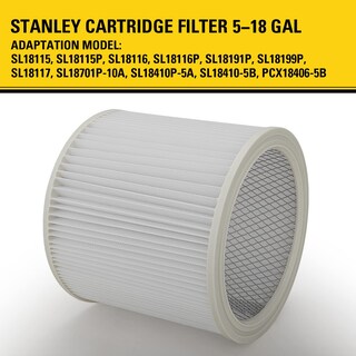 Foto 3 | Foto 3 | Filtro De Cartucho Stanley 08-2501 Para Aspiradora Húmeda Y Seca De 18 A 68 Litros - Venta Internacional.