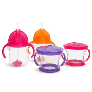 Foto 1 | Foto 1 | Venta Internacional - Munchkin Happy Snacker Snack Catcher & Amp, Sippy Cup Set, 4 Paquete, Rosa/púrpura/naranja