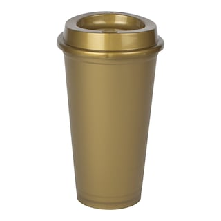 Foto 1 | Foto 1 | Vaso Para Café Con Tapa | Atmos Homeware | Vaso Cafetero De Plástico De 16 Oz. | Paquete De 50 Vasos Color Dorado