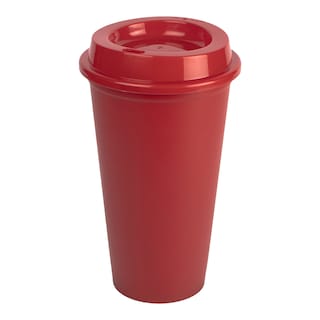 Foto 1 | Foto 1 | Vaso Para Café Con Tapa | Atmos Homeware | Vaso Cafetero De Plástico De 16 Oz. | Paquete De 50 Vasos Color Rojo