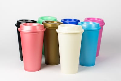 Foto 4 | Foto 4 | Vaso Para Café Con Tapa | Atmos Homeware | Vaso Cafetero De Plástico De 16 Oz. | Paquete De 10 Vasos Color Verde Limón