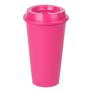 Foto 1 | Foto 1 | Vaso Para Café Con Tapa | Atmos Homeware | Vaso Cafetero De Plástico De 16 Oz. | Paquete De 10 Vasos Color Fucsia