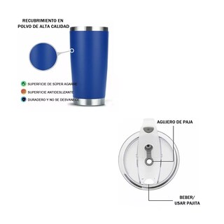 Foto 2 | Foto 2 | Vaso Térmico Portátil de Acero Inoxidable 20oz Eo Safe Imports Esi-6823 color Azul