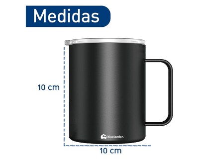 Foto 5 | Foto 5 | Termo Taza para Café Bluelander ADPN-HS58 color Negro de 350 ML de Acero Inoxidable con Tapa