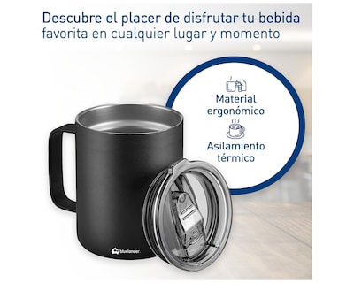 Foto 6 | Foto 6 | Termo Taza para Café Bluelander ADPN-HS58 color Negro de 350 ML de Acero Inoxidable con Tapa