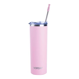 Foto 1 | Foto 1 | Vasos de Acero Inoxidable NORDAY SKITBLACK color Rosa Tumbler Skinny 22 OZ Mantiene Temp 8 a 24 HRS Super Resistente