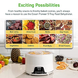 Foto 2 | Foto 2 | Venta Internacional - Deshidratador De Alimentos Cosori, 5 Bandejas, Temporizador Y Temperatura. 50 Recetas Gratis