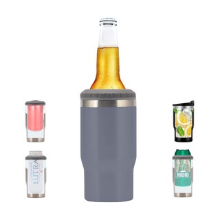 Foto 3 | Foto 3 | Termo Origami Home Porta Botellas 2 En 1 Gris 14 Oz. Doble Capa
