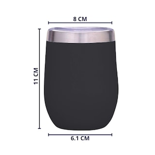 Foto 5 | Foto 5 | Termo Origami Home Copa De Vino Negro 355 Ml Doble Capa