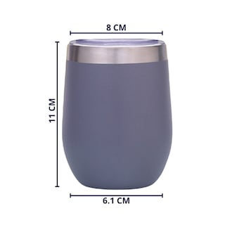 Foto 5 | Foto 5 | Termo Origami Home Copa De Vino Gris 355 Ml Doble Capa