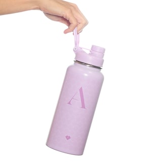 Foto 4 | Foto 4 | Termo de Acero Inoxidable Iniciales Luckyly color Púrpura Botella De Agua 1l Letra N