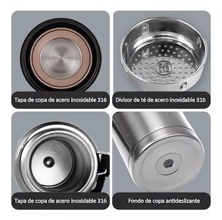 Foto 5 | Foto 5 | Termo de Acero Inoxidable Portátil Belug 1000ml color Negro