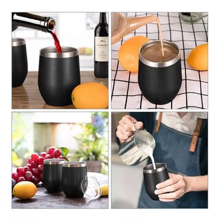 Foto 4 | Foto 4 | Vasos Térmicos BELUG Acero Inoxidable 2 Piezas Negro 12 Oz