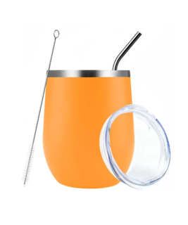 Foto 1 | Foto 1 | Vaso Termico Vino Café Te 12oz Acero Inoxidable W/calor/frío Color Naranja